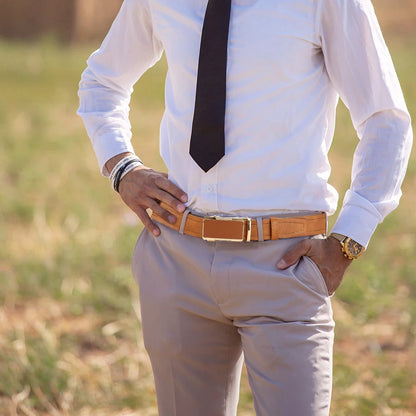 New Business Leisure Men's Alloy Square Buckle Belt Men's Luxury Designer High Quality Leather Cowboy Belt Multi Color