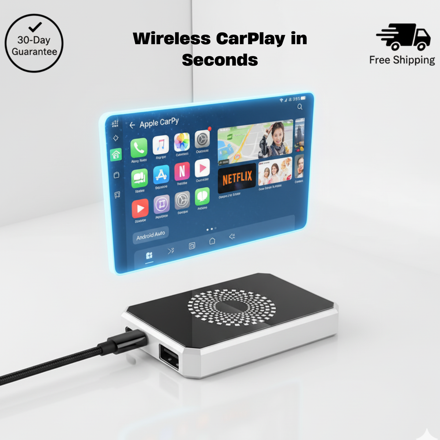 3-in-1 PlayBox Apple Carplay/Android Auto